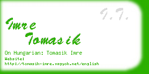 imre tomasik business card